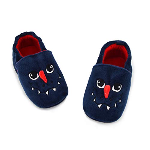COSANKIM Infant Baby Boys Girls Slipper Soft Sole Non Skid Sneaker Moccasins Toddler First Walker Cirb House Shoes, 2-2.5 Years Toddler,01 Blue Shark