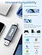 VANJA SD Kartenleser, Dual Port USB 3.0 & USB-C zu SD Karten Adapter Speicherkartenleser für SD/SDHC/SDXC/Micro SD, Kompatibel mit Laptops/PCs, iPhone 16/15, MacBook, iPad Pro und Android