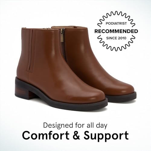 ABEO Traverse Ankle Booties for Women | Fall Boots for Women | Water Resistant Leather | Built-In Orthotic Insole2