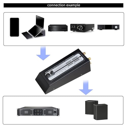 Controlador de volumen, equipo de ajuste de volumen, ajuste de 128 mm, entrada/salida estéreo, sin necesidad de alimentación eléctrica, para audio, conferencias y presentaciones miniatura 6