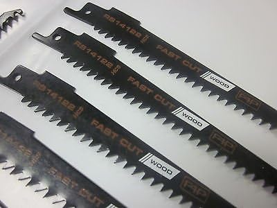 100pc F4P 6" Plunge CUTS 6 TPI for Wood RECIPROCATING Sabre Saw Blades HCS S644D