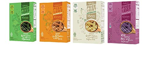 Cybele's Free to Eat Superfood Veggie Rotini Pasta Variety: Superfood Purple. Superfood Orange, Superfood White. Superfood Green - 8 ounce (Pack of 4)