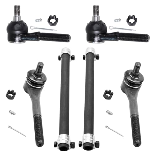 Detroit Axle - Front Tie Rods Kit for 1995-2002 Mercury Grand Marquis Ford Crown Victoria Lincoln Town Car 1996 1997 1998 1999 2000 2001, 4 Inner & Outer Tie Rods 2 Adjusting Sleeves Replacement