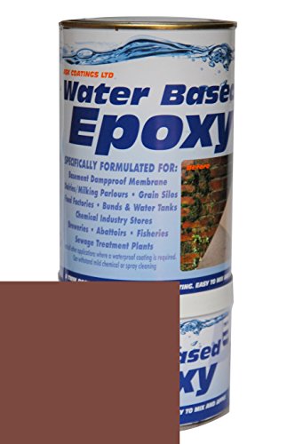 Damp Proof Epoxy Resin Water Based Paint for Garages, Walls, Basements and Tanks - 1L (Red Oxide)