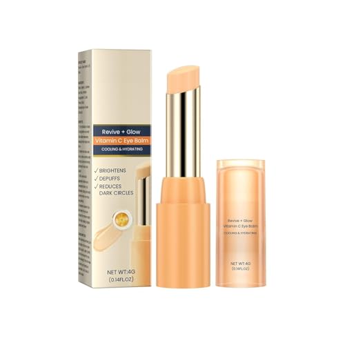 Crema de ojos en barra con vitamina C, bálsamo antiedad para ojos en barra, reduce ojeras, refrescante y no pegajoso para todo tipo de piel.
