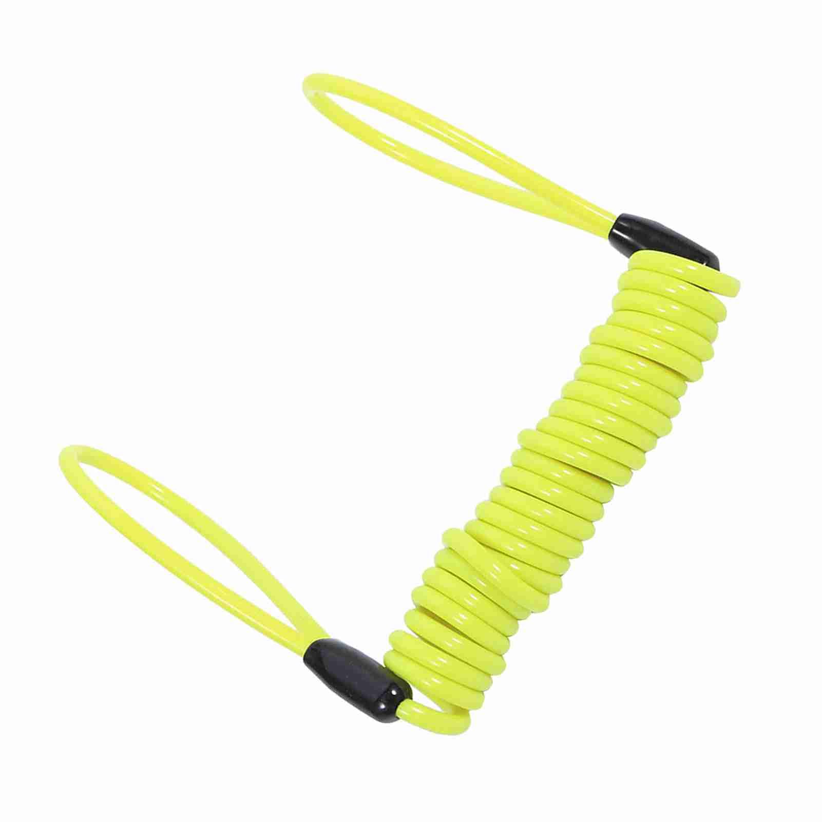 Motorcycle Reminder Cable, Bike Alarm Disc Lock Antitheft Security Spring Reminder Coil Cable (Color : Yellow)