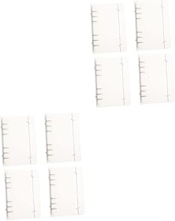 ABOOFAN 8 Peças A5 Capa Protetora Fichário Recarregável Fichário Fichário Diário Recarregável Fichário A5 Fichário Capa Transparente Fichário De Couro 6 Furos Fichário Pp Translúcido A4