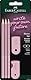 FABER-CASTELL 217084 - Bleistifte Set Sleeve, mit Spitzer, Radiergummi und 3 Bleistifte, Schreibset Grip 2001 rose shadows