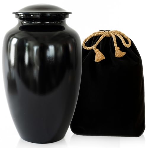 Modern Memorials Cremation Urn for Ashes Black