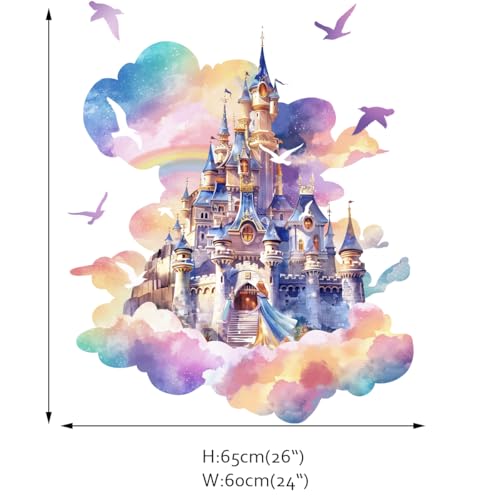 Vinilos Decorativos Castillo Arcoíris para Habitaciones Infantiles miniatura 5