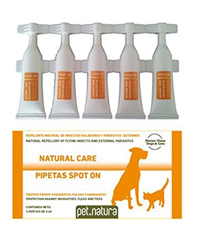 PetNatura Pipetas Antiinsectos para Perros y Gatos - 5 pipetas de 0,5 ML Cover