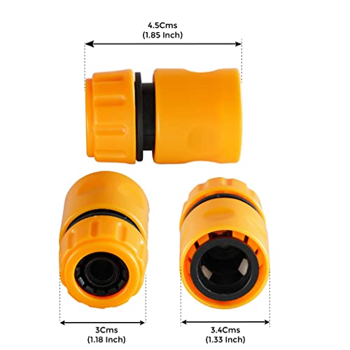 TrustBasket 1/2 Inch Plastic Garden Water Hose Quick Connector with Aqua Water Tap Adapter | Quick connector for Hose Pipe and garden water spray gun Fitting for Kitchen Gardening Car Washing Cleaning