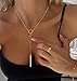 TITUTHIA Lariat Gold Necklaces for Women Trendy, Dainty Long Necklace Y-Shaped Necklace 14k Gold Plated Circle Bar Pendant Necklace Drop Gold Chain Necklace Non Tarnish Fashion Jewelry Gift Prom