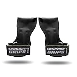 Encore Grips® Zughilfen für Krafttraining Fitness Bodybuilding Gewichteheben Kraftsport Lifting, mit Handgelenk Handbandage Gewichte Training Handschuhe Griffe Gym Equipment (Army Grün, L)