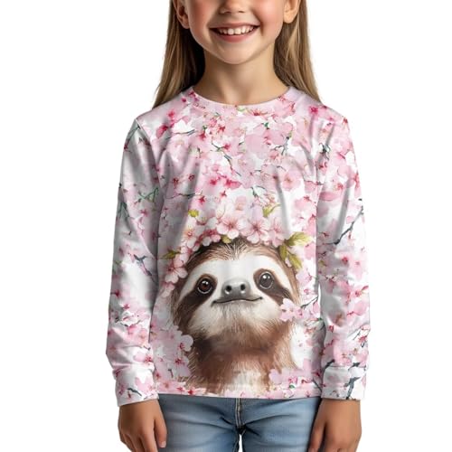 Long Sleeve Shirts Graphic Casual Crew Neck T Shirts Comfort Kids Clothing