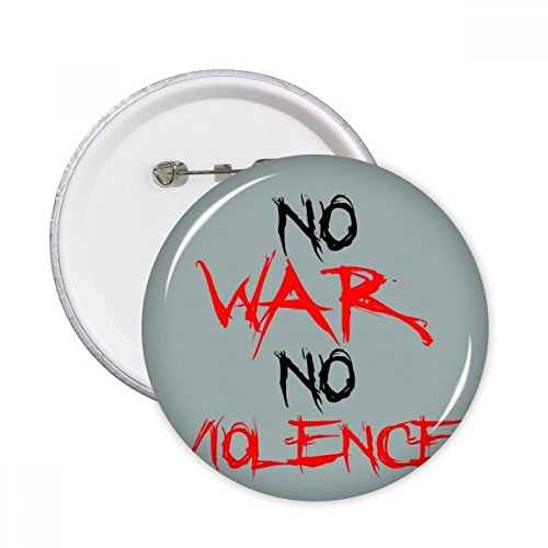 Badge Pins Vêtements Peace et Violence Cadeau Idéal Bouton Ronde 5pcs L