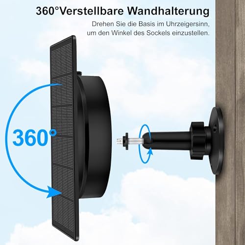 Solarpanel für Blink Outdoor (3. Generation) und Blink XT2/XT, Blink Solarpanel kontinuierliche Stromversorgung, IP66 wetterfest