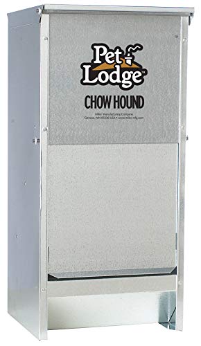 Pet Lodge® Automatic Dog Feeder | Chow Hound Outdoor Pet Feeder | Tough Galvanized Steel | Made in USA | 12 Pound