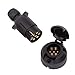 Produktbild ETUKER Anhänger Stecker 7 Polig & Anhänger Steckdose 7 Polig, Wasserdicht Anhänger Stecker Steckdose 7-Polig 12V Anschluss, Für Anhänger/LKW/RV/Cars/Boot/Anhänger Zubehör (Schraubenende)