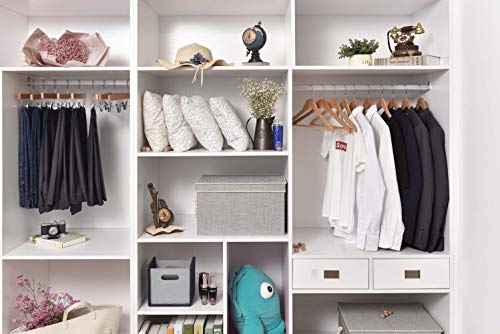 Quality Hangers W020-30/CTN Quality Wooden Hangers - Slightly Curved Hanger Set - Solid Wood Coat Hangers With Stylish Chrome Hooks - Heavy-Duty Clothes thumb #1