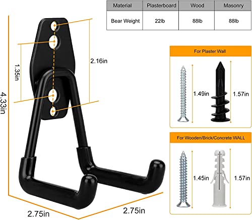 Laosge 2 Pack Garage Storage Utility Hooks, Garage Garden Tool Organizer, Hanging Utility Wall Mount Hooks, Heavy Duty U-Hooks Tool Storage Organizer #TOP3