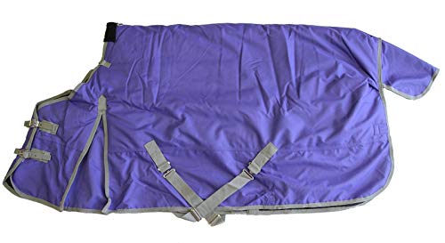 AJ Tack Wholesale Horse Turnout Blanket Rug Water Proof Ripstop 1200 Denier Heavy Weight 400g Fill Purple Size 78