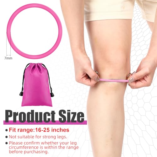Image of Foilswirl Silicone Patella Knee Band for Basketball Patella Tendon Support Knee Pain Running Tendon Brace Support Strap(2,Rose Red,L)