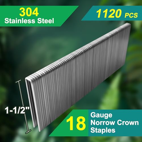 18 gauge norrow 1434 crown staples 304 stainless steel 18 ga staples for pneumatic electric stapler 1-1234