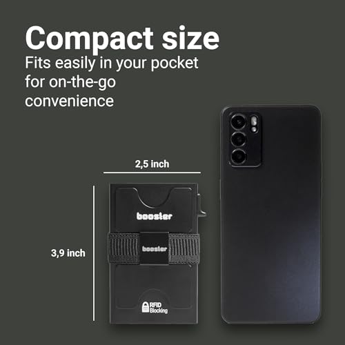 Image of Thin Aluminum Booster Wallet for Men, Durable Stretch Back Plate, Minimalist Metal Pop Up Wallet with RFID Lock, Holds 12+ Cards Plus Cash 1, One Size, Modern (Khaki Hunting)