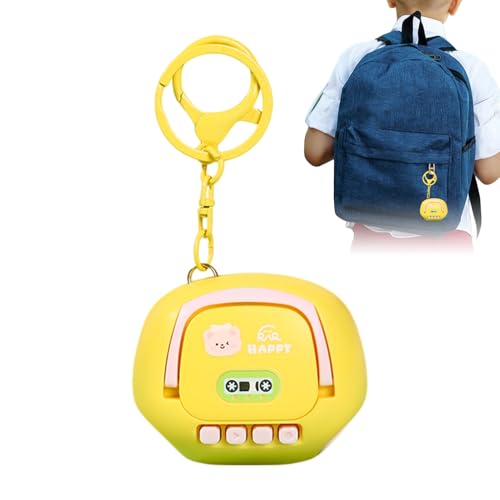 Llavero grabador de voz, grabador de audio con diseño de dibujos animados, secreto de 2.5 x 1.5 pulgadas para espiar, escuchar, reuniones y notas de conferencia, ideal para universidad, dictado, coche