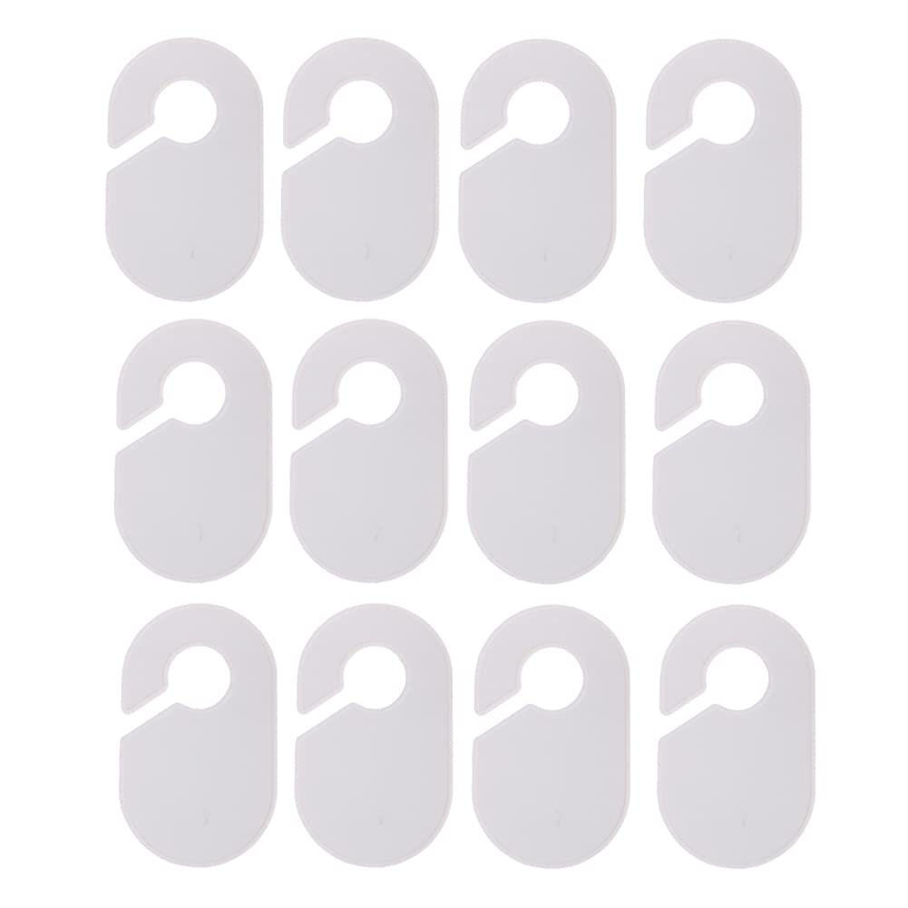 FSSTUD 12 Pcs Plastic Rectangular Clothing Rack Dividers White Blank Size Dividers Wardrobe Closet Dividers for Home Store