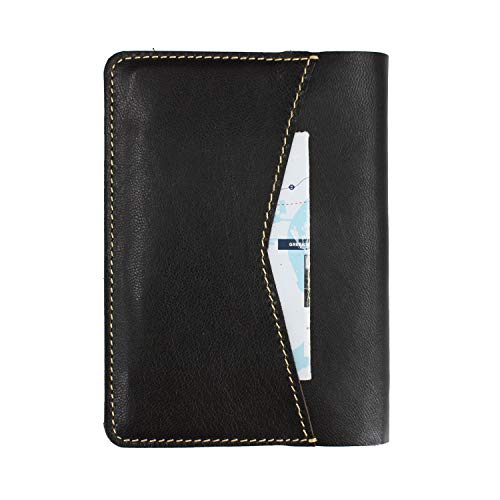 JoyToken - Funda de piel para agenda de negocios (tamaño A6, personalizable), color marrón oscuro