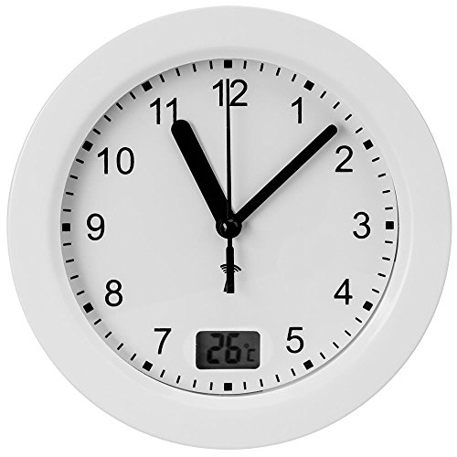 TFA Dostmann Analoge Badezimmer Uhr Funk, 60.3501, mit digitaler...