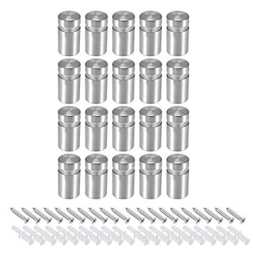 Fixation inox 12mm x 22mm de qualité supérieure pour plaque en verre et miroir élégant