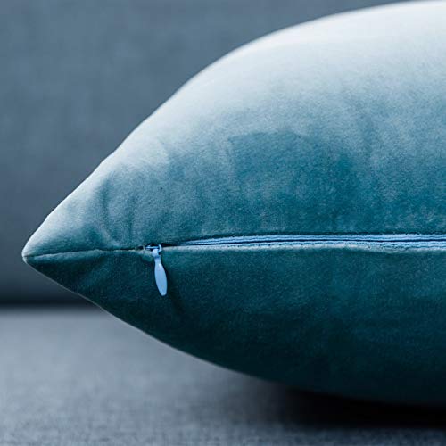 Image of JUSPURBET 26x26 Decorative Throw Pillow Covers Set of 2,Light Blue | Modern Soft Cushion Covers Cases with Invisible Zipper for Couch Sofa Bed Living Room Bedroom Home Decor