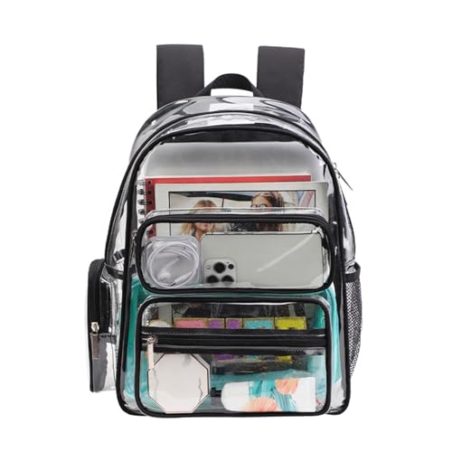 Portable Clear PVC Backpack,Spacious Unisex Daypack, Suitable For Daily Use Travel Sports Work4
