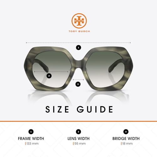 Tory Burch TY7195U Hexagonal Sunglasses for Women +BUNDLE with ACCESSORY EYEWEAR KIT4