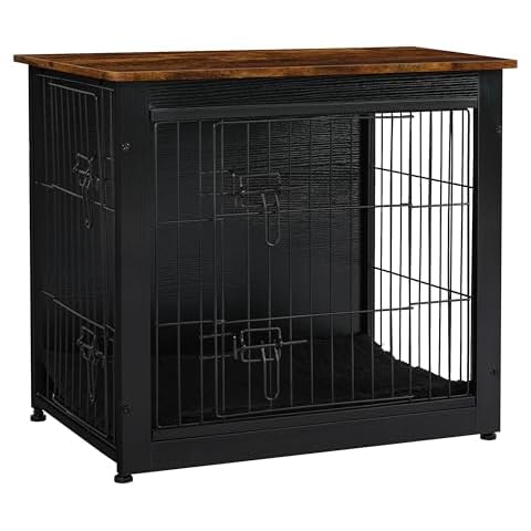 DWANTON Wooden Dog Crate with Cushion Cover