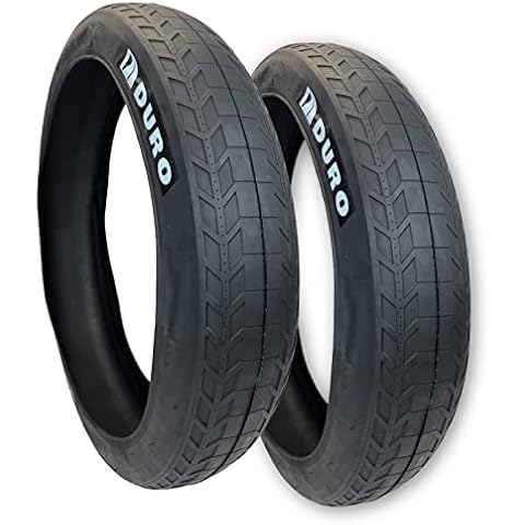 Duro Tire Two Duro 26x4.0 Fleetwood Semi-Slick Street Bike Tires with Folding Beads 26x4, Black, 26 x 4.0 Cover