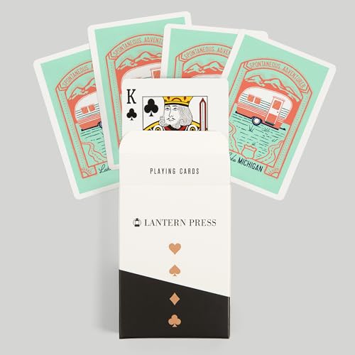 Baraja de cartas Lantern Press Lake Michigan, 52 cartas poker miniatura 6