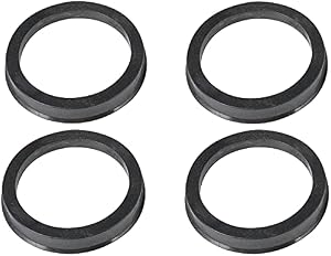 WHEELTECH Hub Centric Rings 67.1 to 54.1 - Black Poly Carbon Plastic Hubrings 54.1mm ID to 67.1mm OD fits 2016-2019 for MX-5 2016-2019 for MX-5 Miata - 4PCS