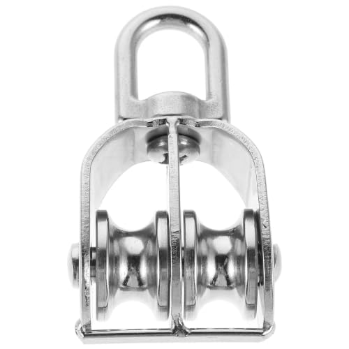 Stainless Steel Dual Pulley Gym Wheel with Precision Rotating Structure