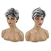 MIPPER Short Pixie Cut Wig with Bangs Black Roots to White Grey Short Layered Curly Hair Synthetic Wig for Women