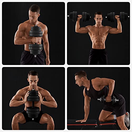 SONGMICS Set of 2 Dumbbells, 2 x 15 kg, Adjustable Weights, for Men Women Workout, Fitness Training, Weight Lifting at… - Image 5
