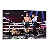 JUNXITING Canelo Alvarez Poster Boxer Art Poster Wall Art Canvas Print Home Decoration Painting (50621); Frame; 16x24inch(40x60cm)