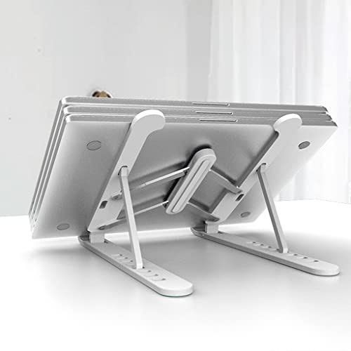 Support ordinateur portable blanc étagère de levage pour le télétravail - 6
