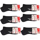 6 pares de calcetines invisibles cortos para hombre y mujer, de puro algodón hilo de Escocia elástico, calcetines de mujer de verano, del productor al consumidor Made in Italy, invisible negro 35-40