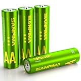 SANPIMA 単3形充電式リチウム電池4本 1.5V 充電電池 単三 充電池 大容量 3600mWh/2400mAh image