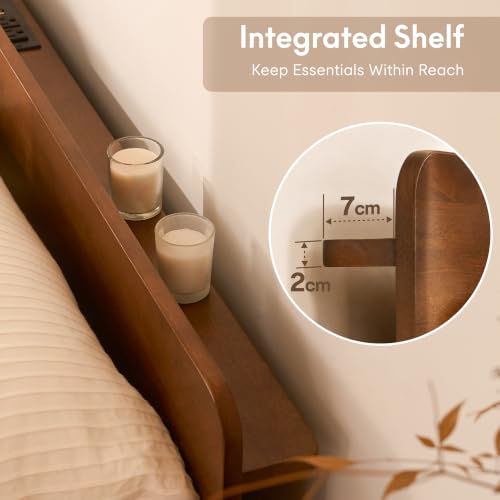 Image of FLEXISPOT Hako G1 Queen Solid Wood Platform Bed with Tool-Free Assembly