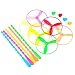 HJ Dragonfly Toy Plastic Twisty Flying Saucers Spinning Shooter Flying Disc Toys for Children - Package of 20 COLORS MAY VARY